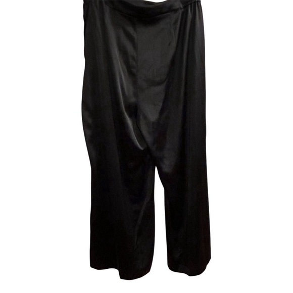 Michael Kors Women's Plus Size 18 Black Wide-Leg Satin Trousers - Picture 2 of 10